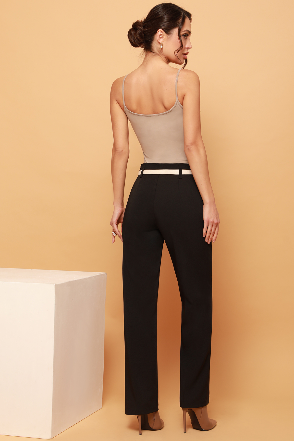 Купить Брюки классические черные с ремнем по цене: 1 150 ₽ арт. Бр-0208 ...