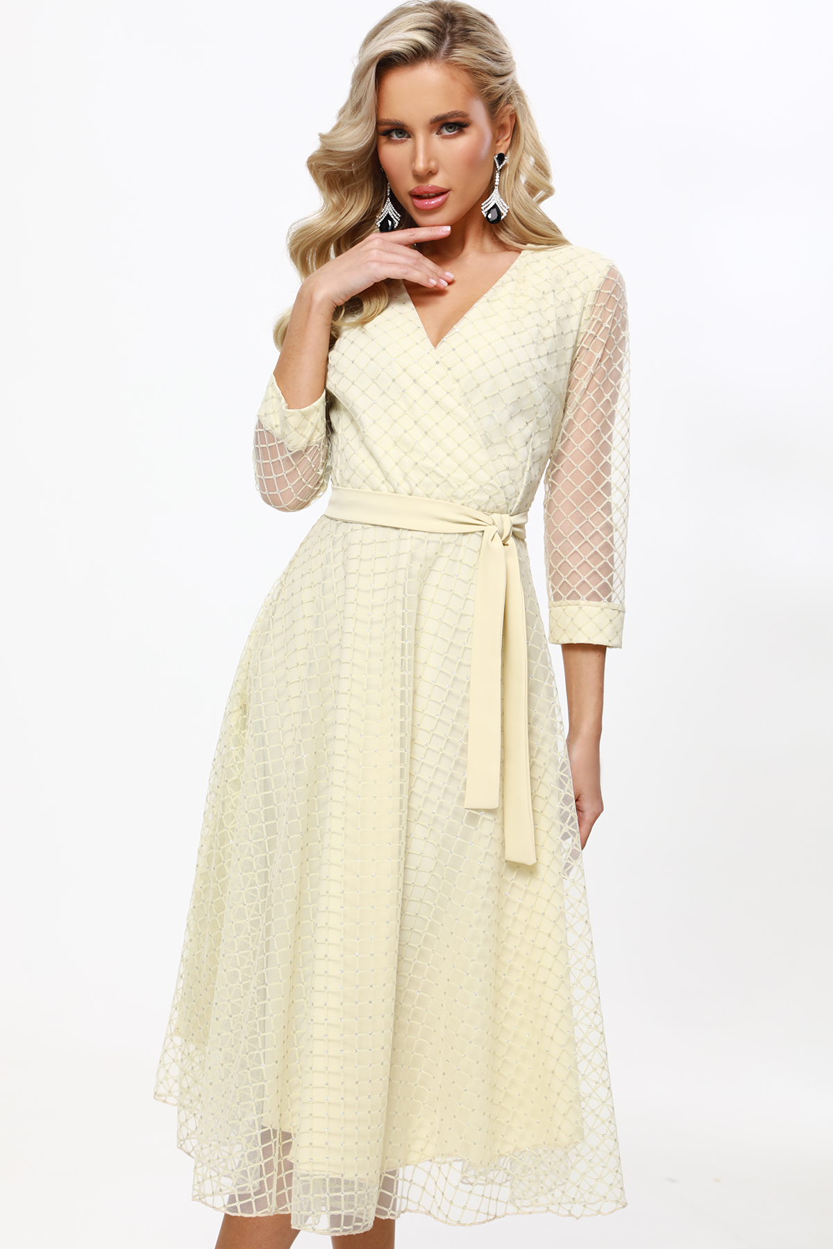 Купить Платье нарядное на подкладе с расклешенной юбкой по цене: 2 030 ...