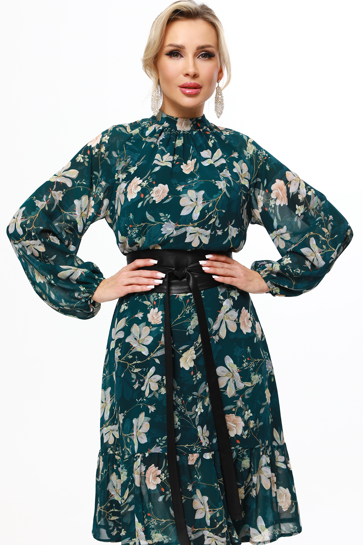 Купить Платье шифоновое на подкладе по цене: 1 250 ₽ арт. П-4233-0525 ...