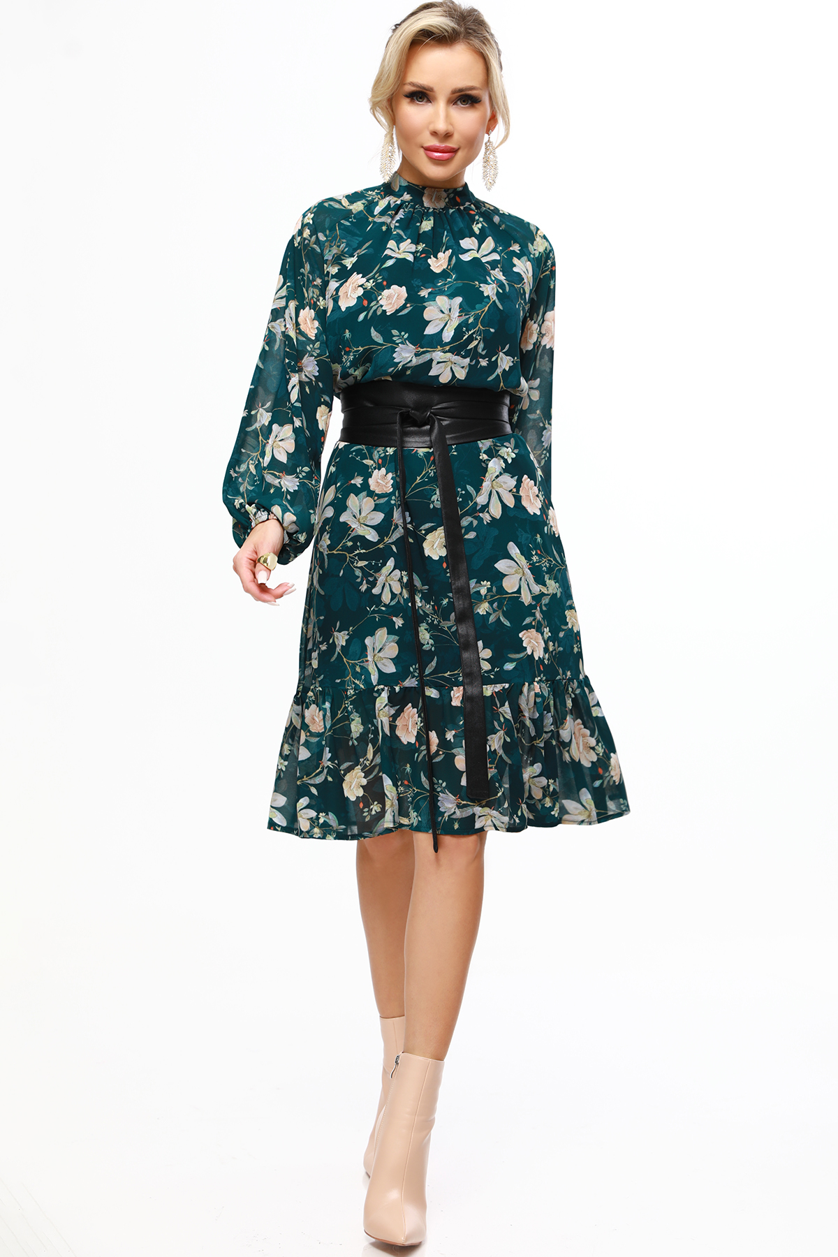 Купить Платье шифоновое на подкладе по цене: 1 250 ₽ арт. П-4233-0525 ...