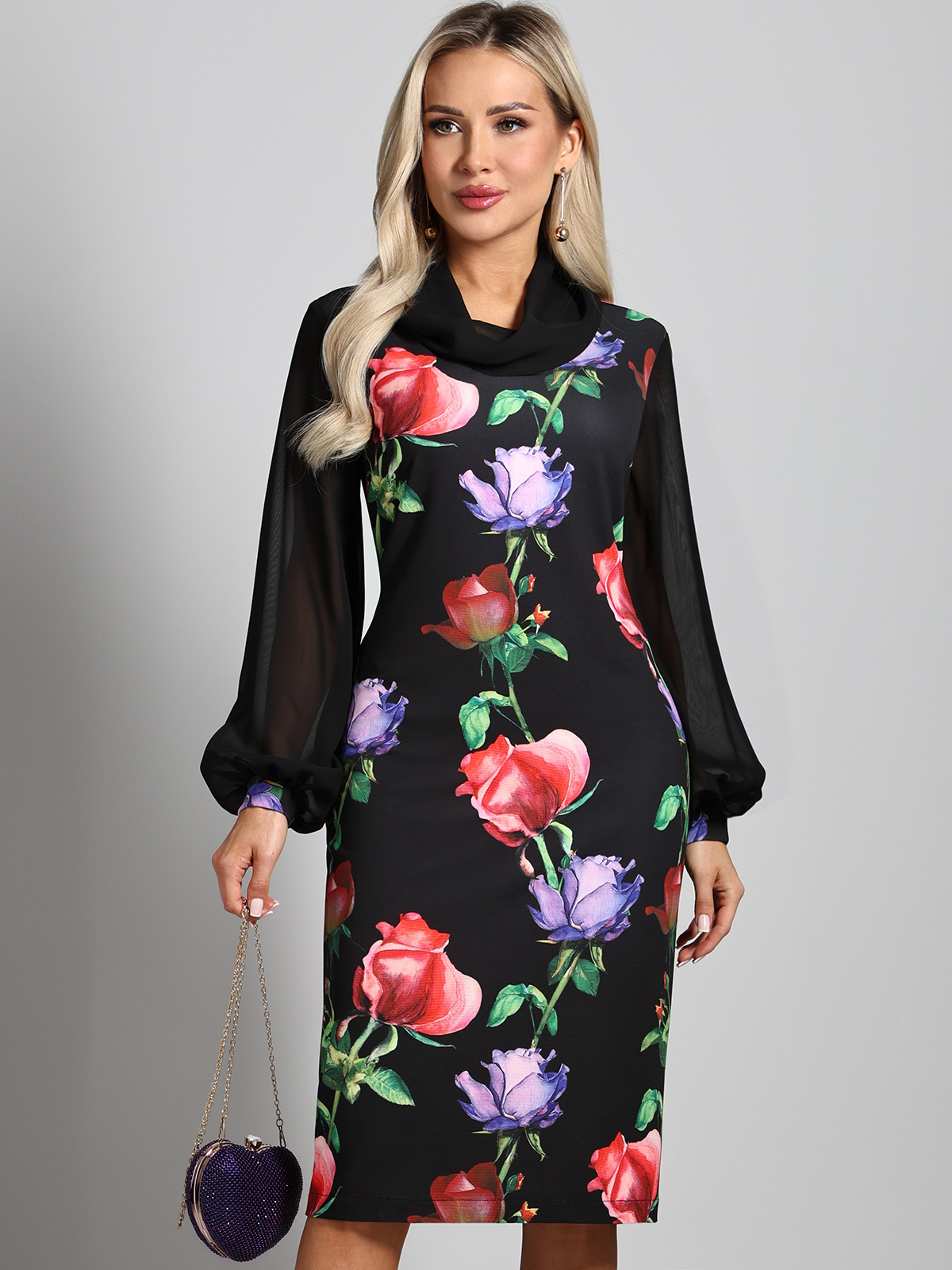 Платье Составляющие успеха, принтП-4684