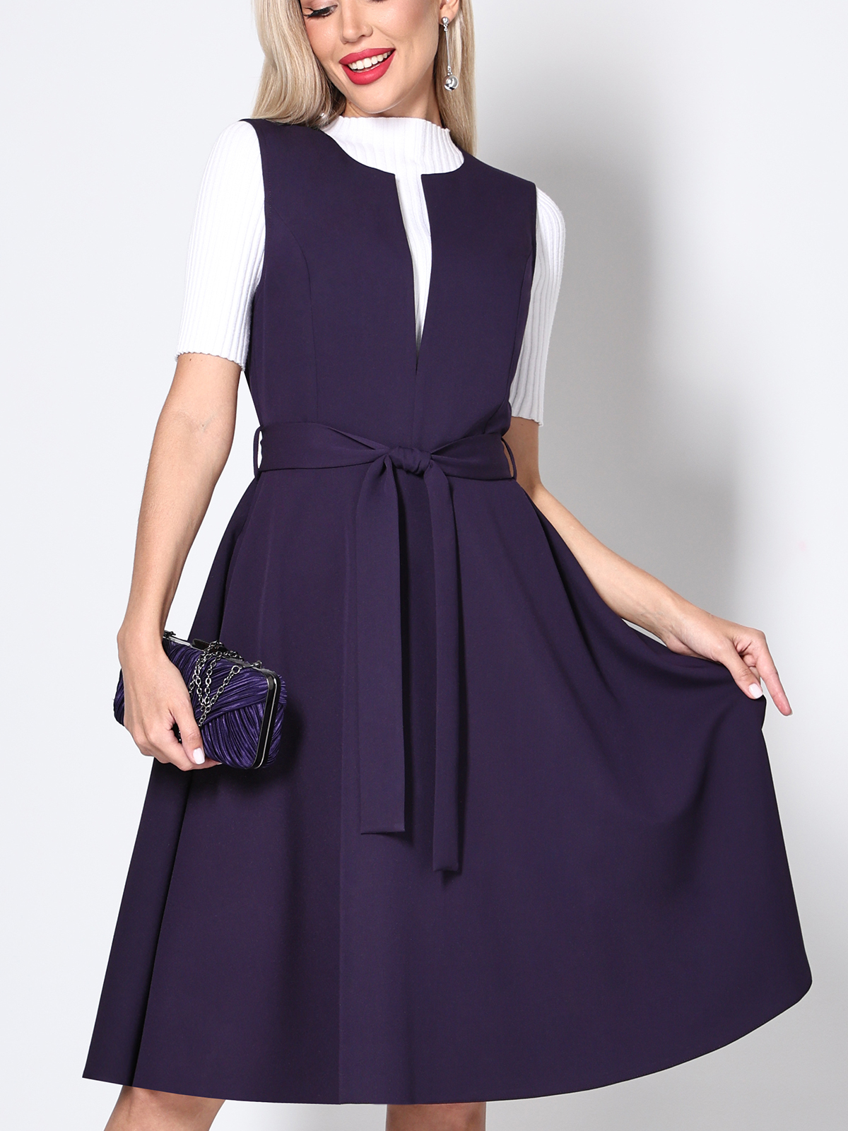 Сарафан Базовый сценарий, фиолетЮС-1016 Сарафан Базовый сценарий, фиолетЮС-1016