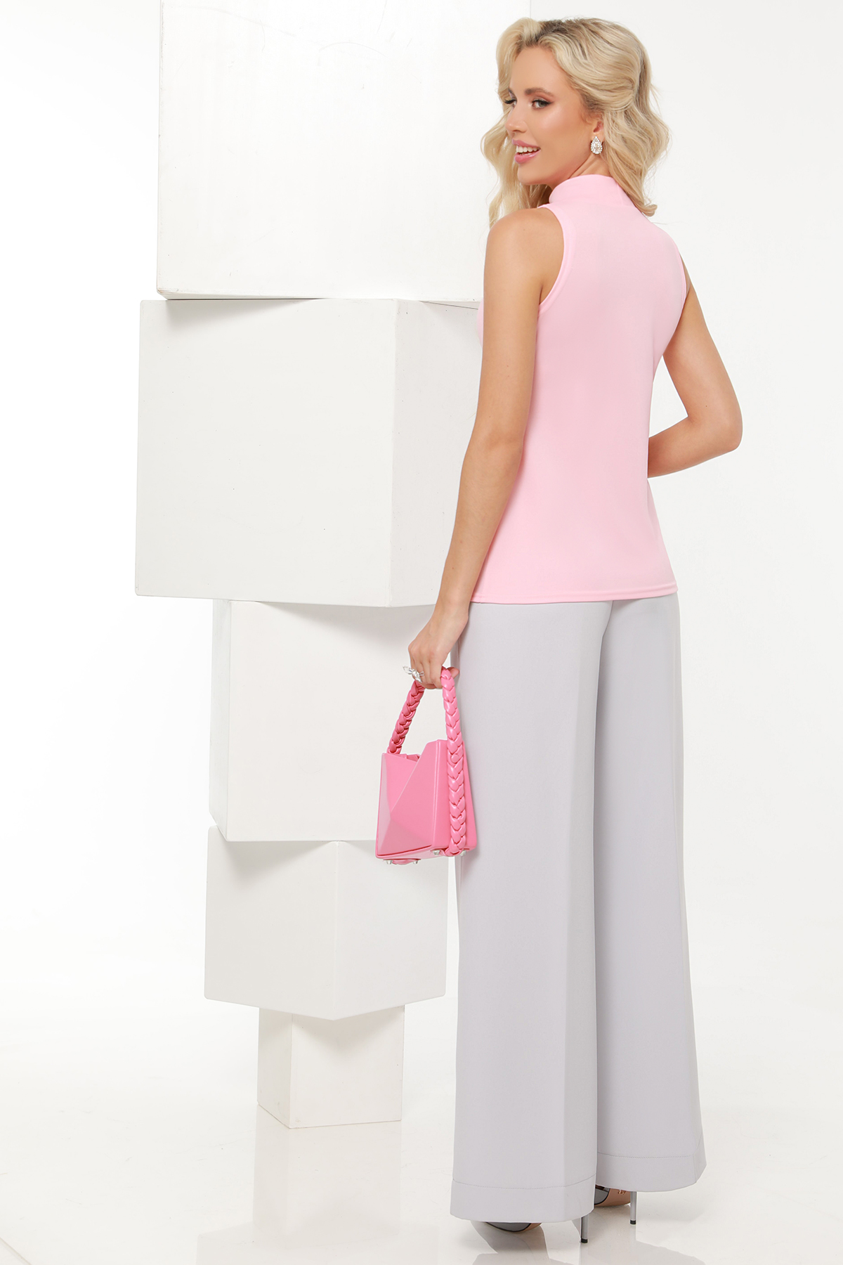 Купить Водолазка розовая без рукавов по цене: 920 ₽ арт. Б-1730-0357 ...