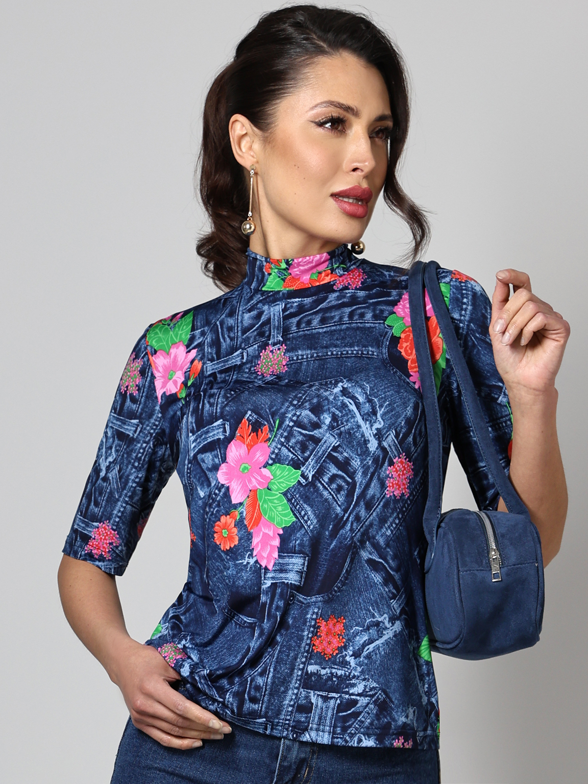 Водолазка Модная история, кокеткаБ-2328